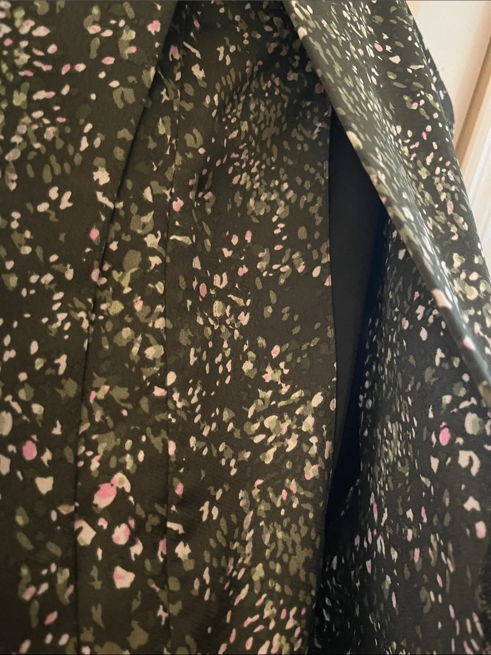 Banana Republic Sleeveless Dark Green Floral Blouson Waist Dress